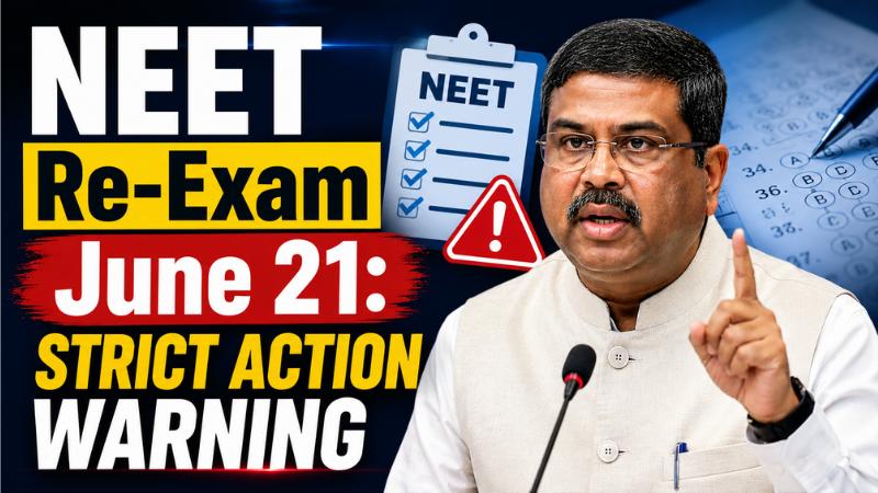NEET Re-Exam June 21: Dharmendra Pradhan Warns Strict Action Over Exam Irregularities