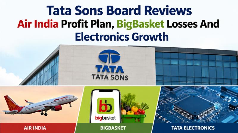 Tata Sons Board Reviews Air India Profit Plan, BigBasket Losses And Electronics Growth