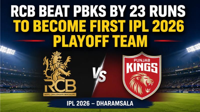 RCB Beat PBKS By 23 Runs To Become First IPL 2026 Playoff Team