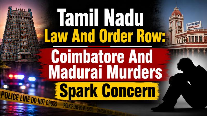 Tamil Nadu Law And Order Row Coimbatore And Madurai Murders Spark Concern