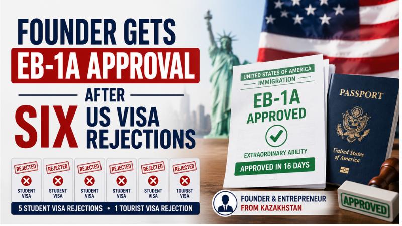 Founder Gets EB-1A Approval After Six US Visa Rejections