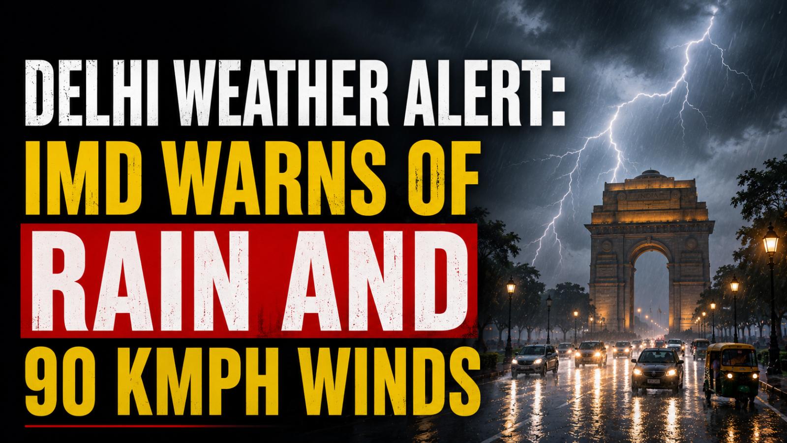 Delhi weather alert: IMD warns of rain and 90 kmph winds