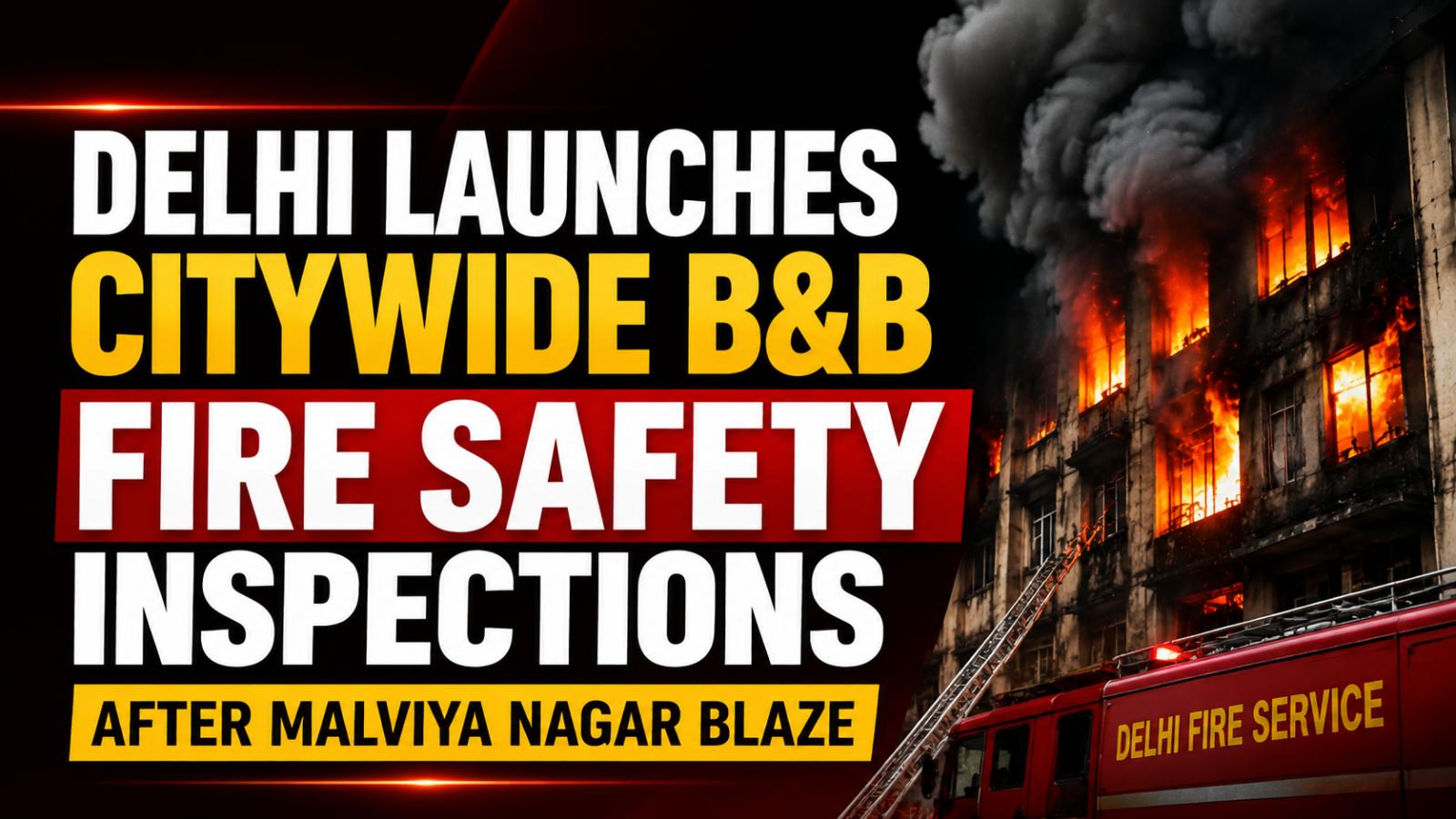 Delhi Begins B&B Fire Safety Checks After Malviya Nagar Blaze