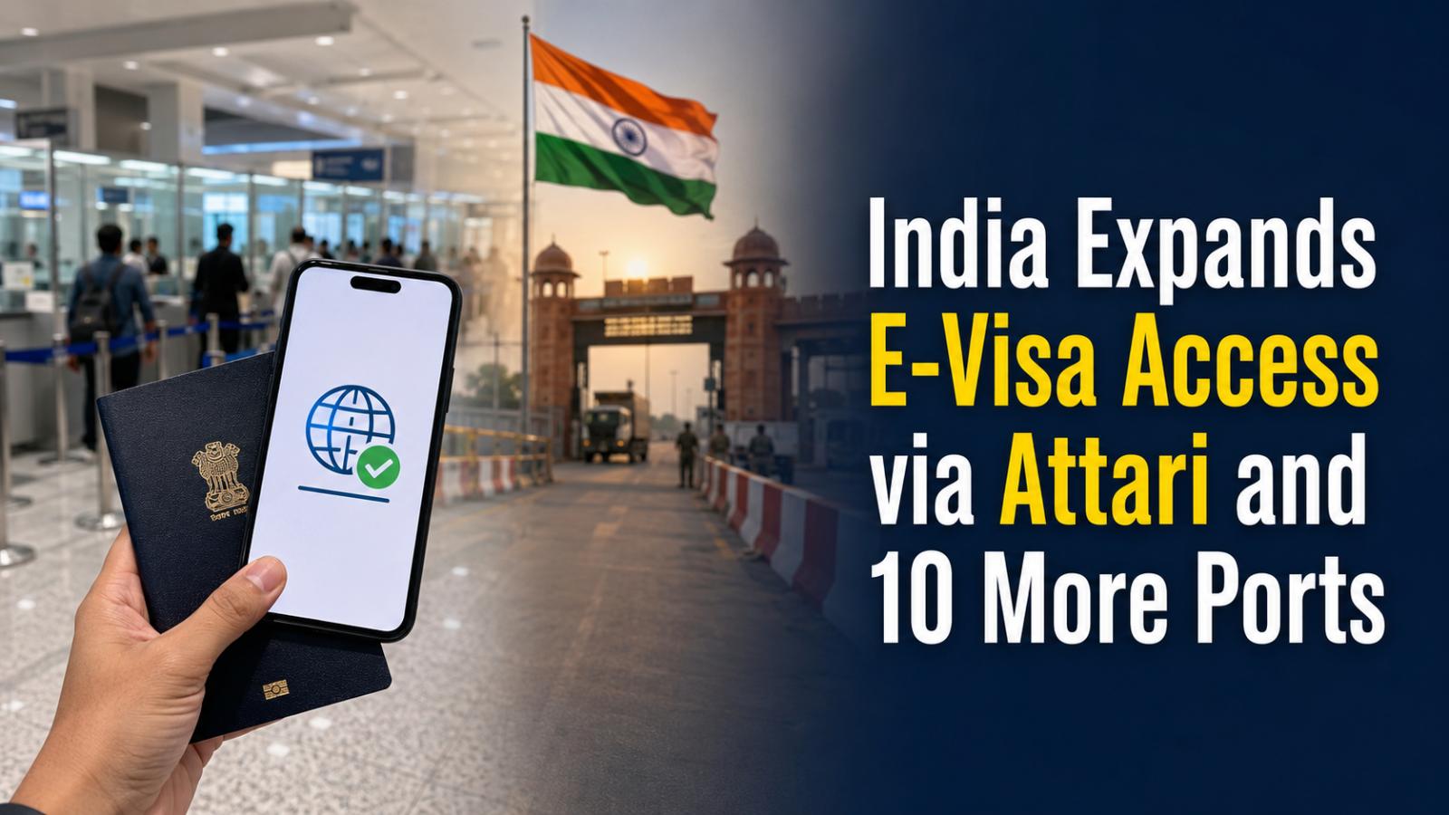 India Expands E-Visa Access via Attari and 10 More Ports