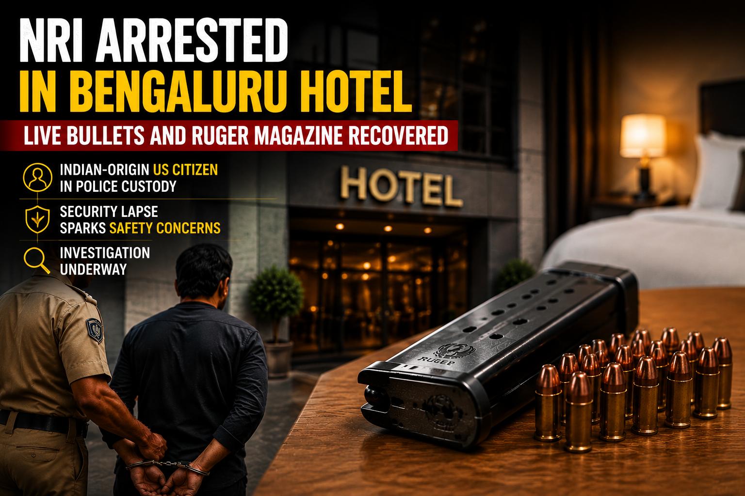 US-Based NRI Held in JC Nagar After Ruger Magazine Found in Hotel