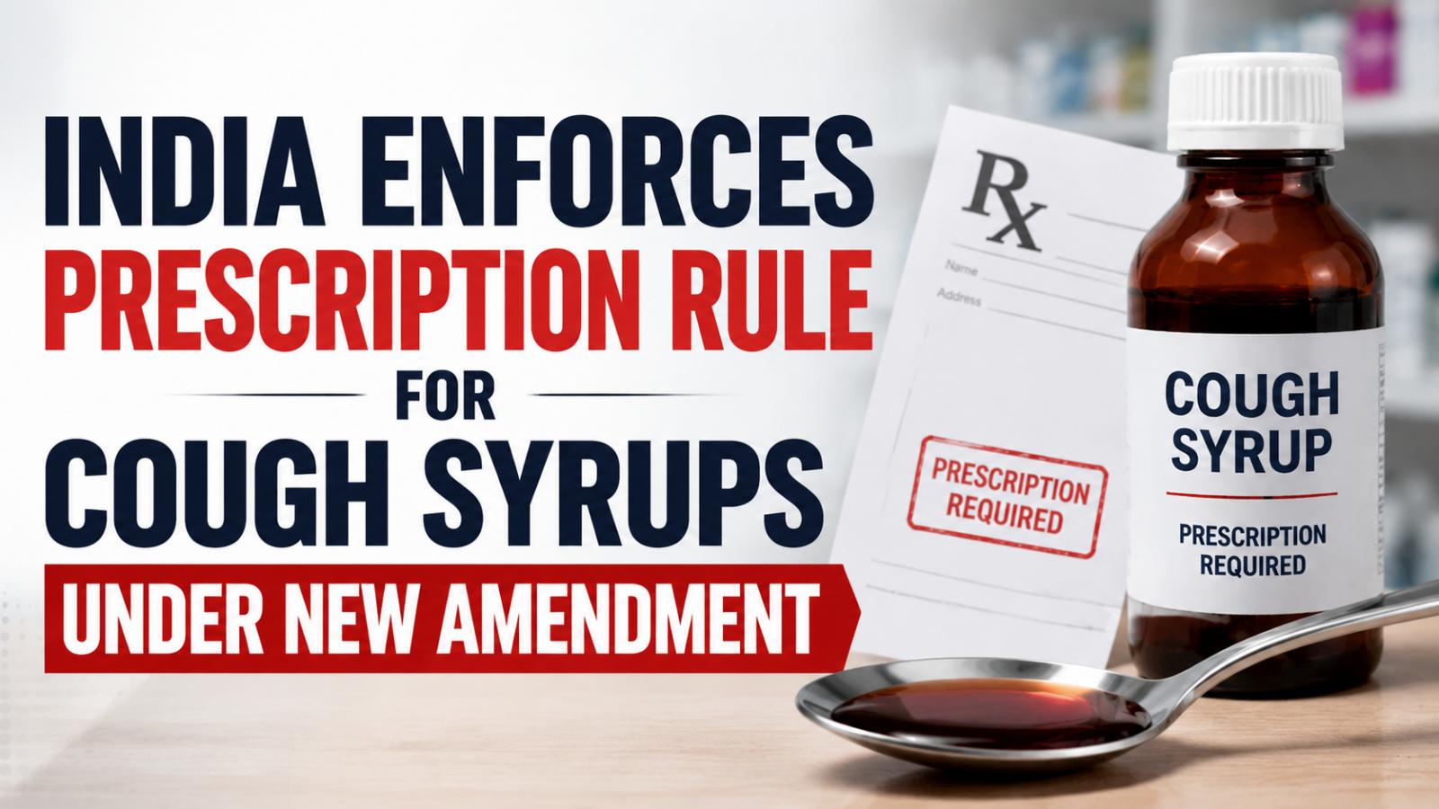 India mandates doctor prescription for cough syrups under new drug rules