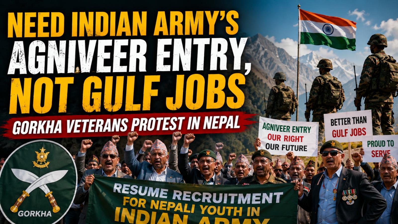 Gorkha Veterans Protest in Nepal, Seek Indian Army Agniveer Entry