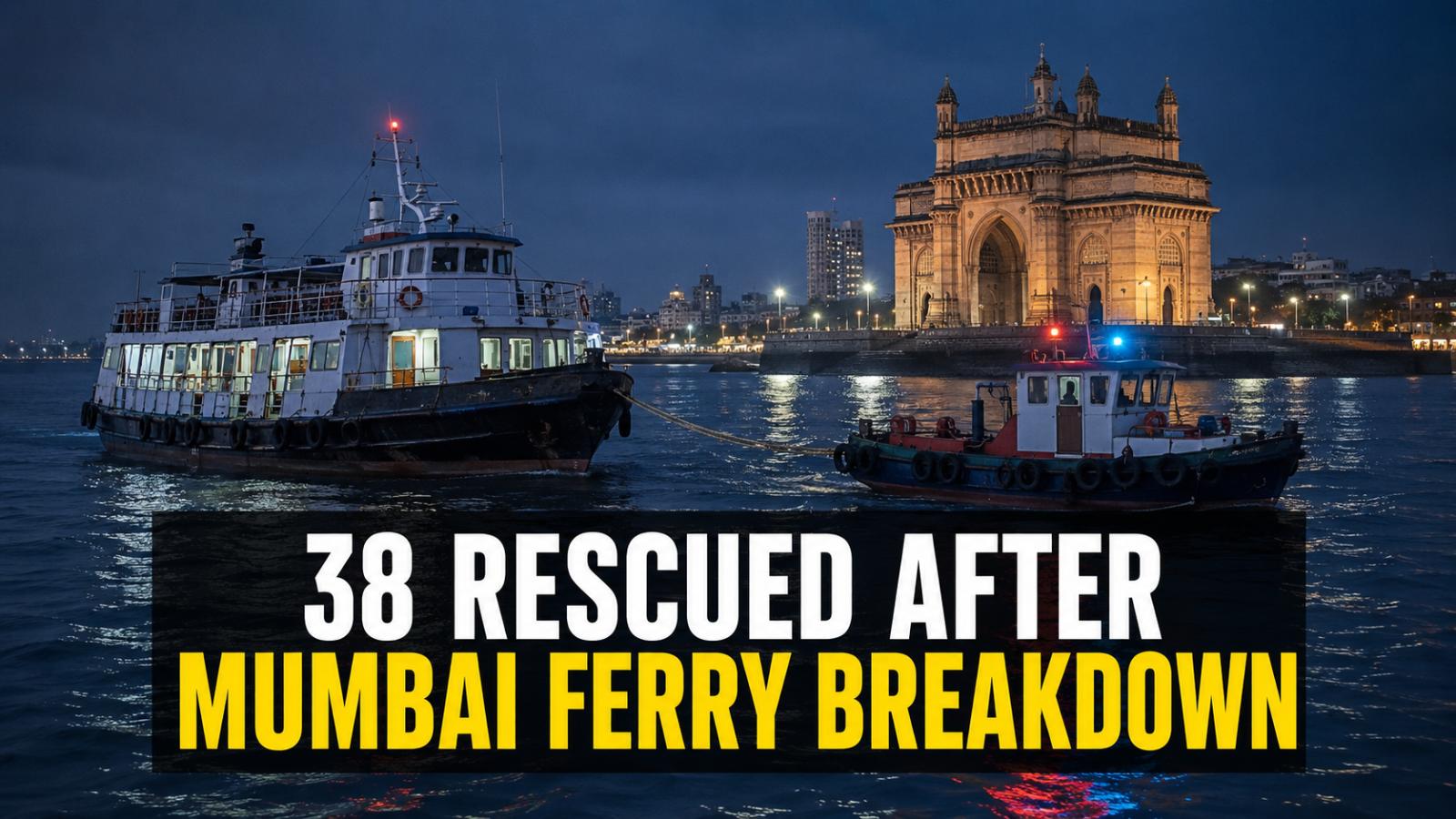 Mumbai Ferry Breakdown: 38 Rescued Near Gateway of India