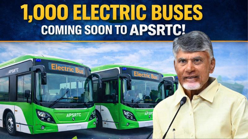 1,000 Electric Buses Coming to APSRTC for Clean and Sustainable Public Transport in Andhra Pradesh