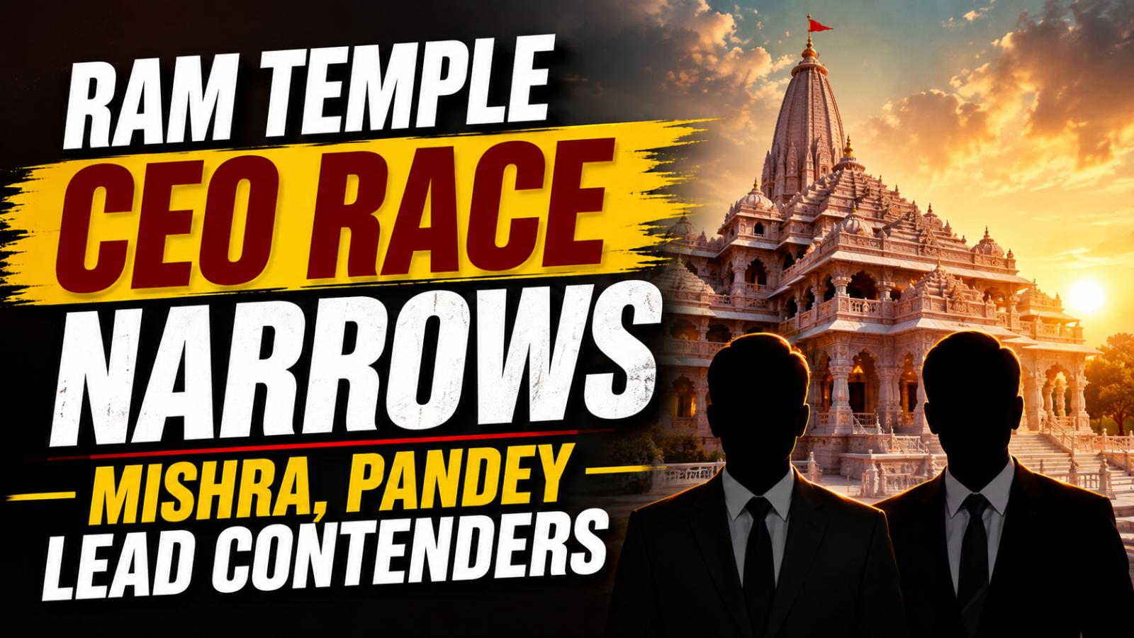 Ram Temple CEO Race Narrows as Mishra, Pandey Lead Contenders