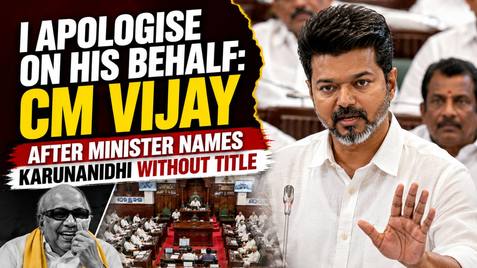 Vijay Apologises After Minister's Karunanidhi Remark Sparks DMK Row