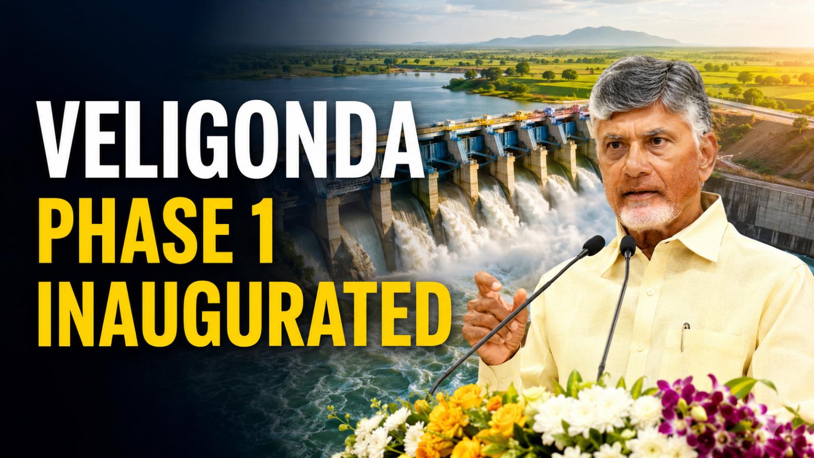 Chandrababu Naidu Inaugurates Veligonda Phase 1: LIVE
