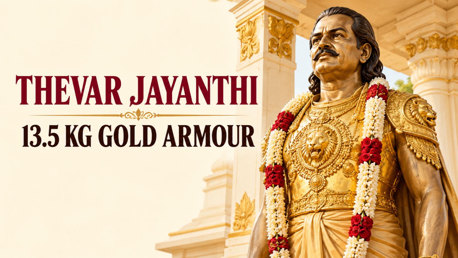 Thevar Jayanthi: Jayalalithaa’s 13.5 Kg Gold Armour Adorns Statue