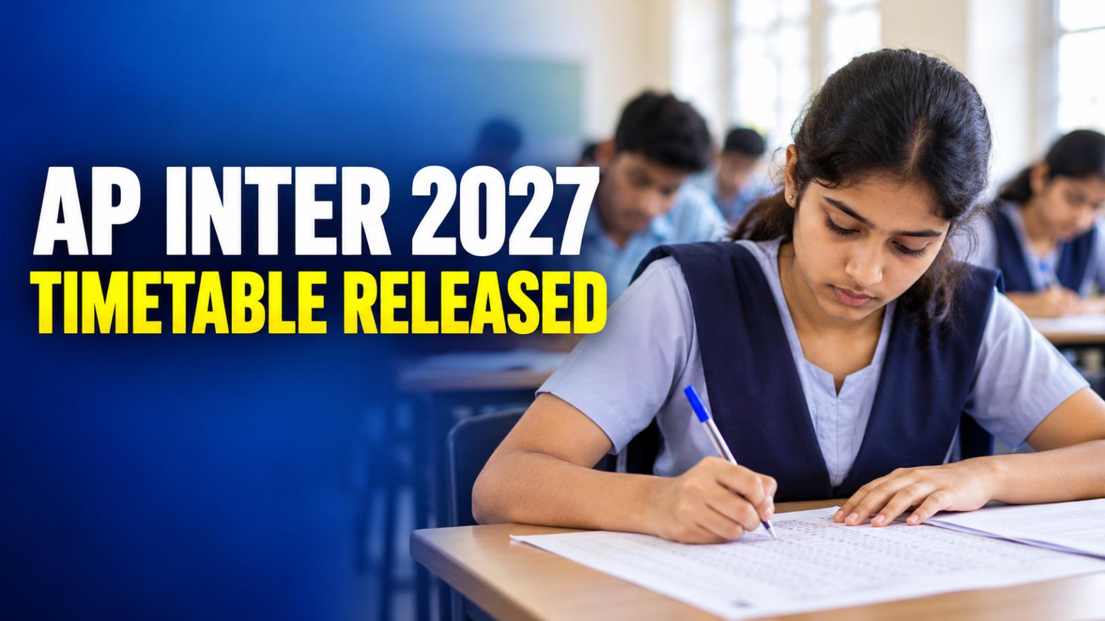 AP Inter 2027 Timetable: BIEAP 1st, 2nd Year Exam Dates