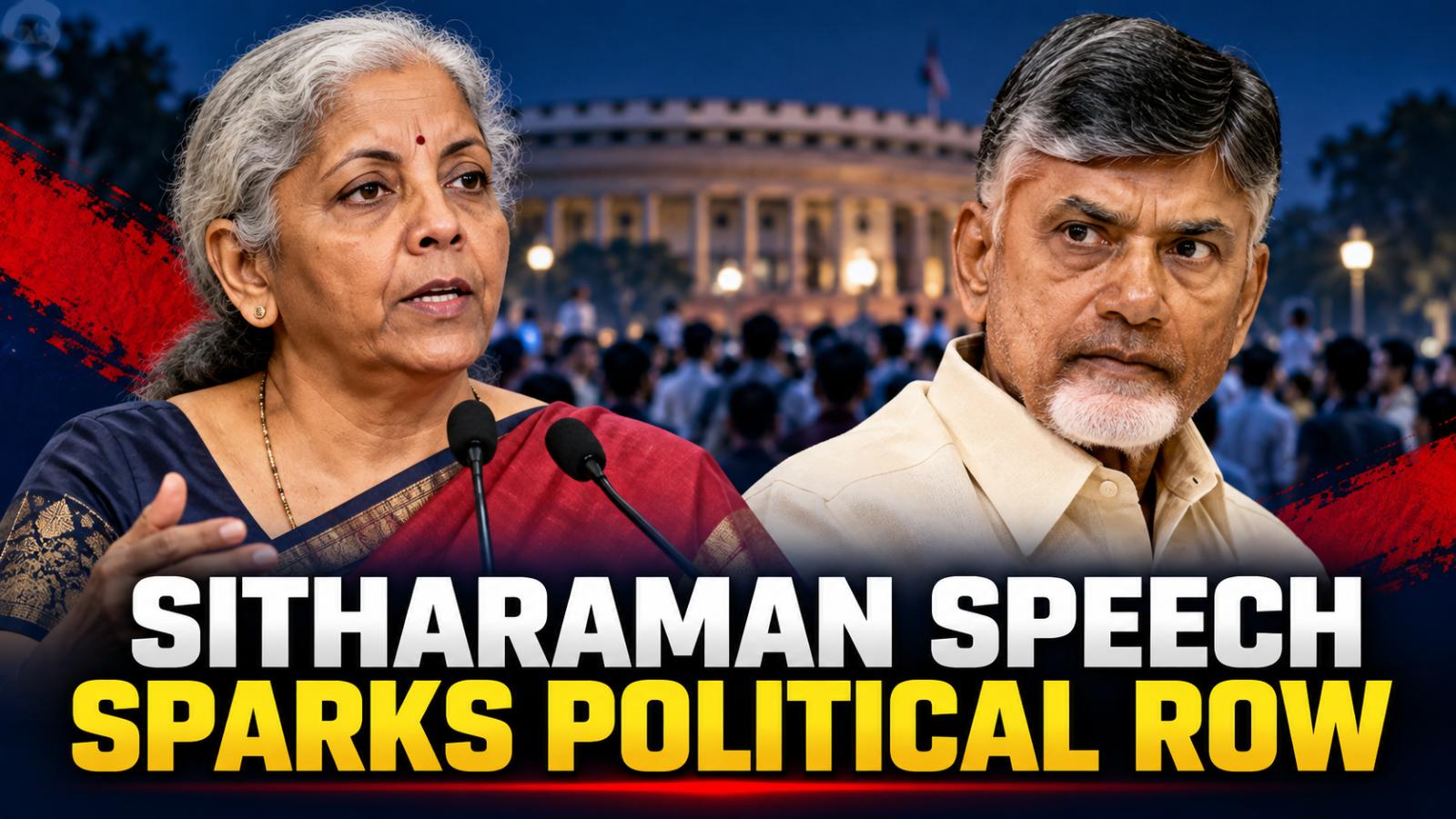 Sitharaman Speech Interrupted: Congress, Naidu Clash Over Viral Clip