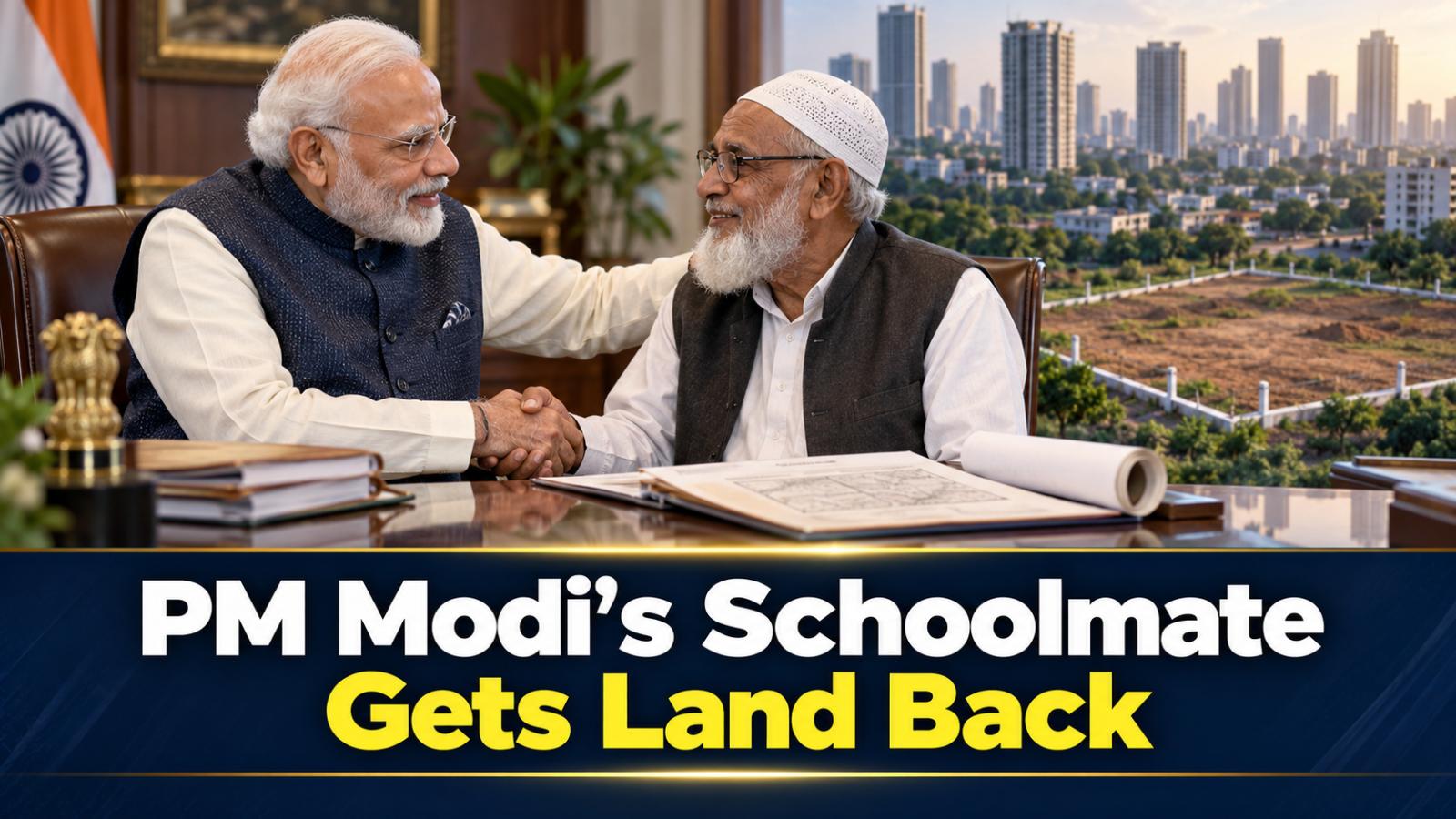 PM Modi’s Schoolmate Gets Disputed Land Back From BJP MLA
