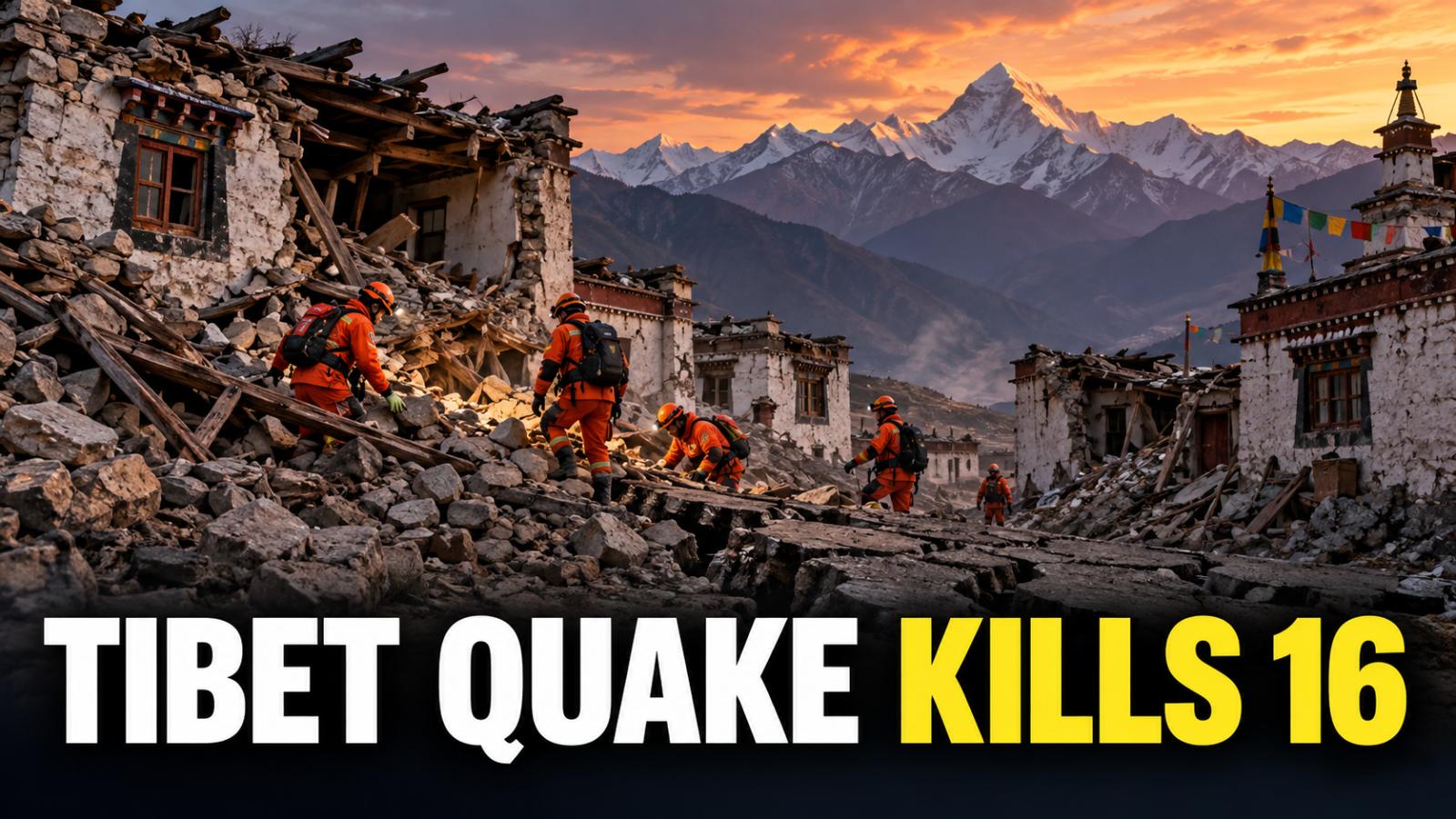 Tibet Earthquake Magnitude 7 Quake Kills 16, Injures 54