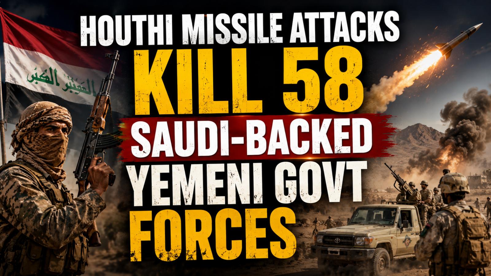 Houthi Attacks Kill 58 Saudi-Backed Yemeni Government Troops