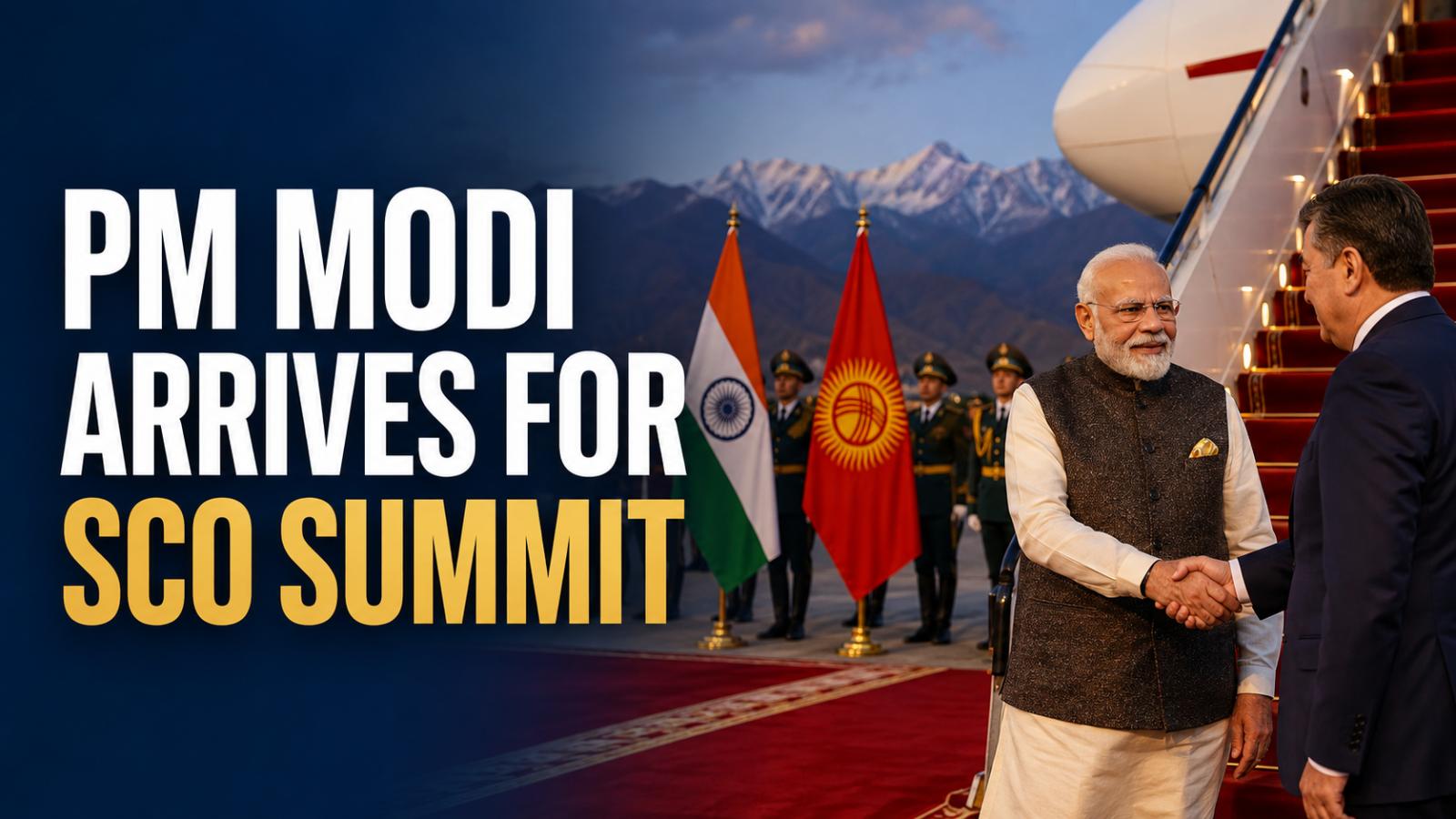 PM Modi Arrives in Kyrgyzstan for 26th SCO Summit