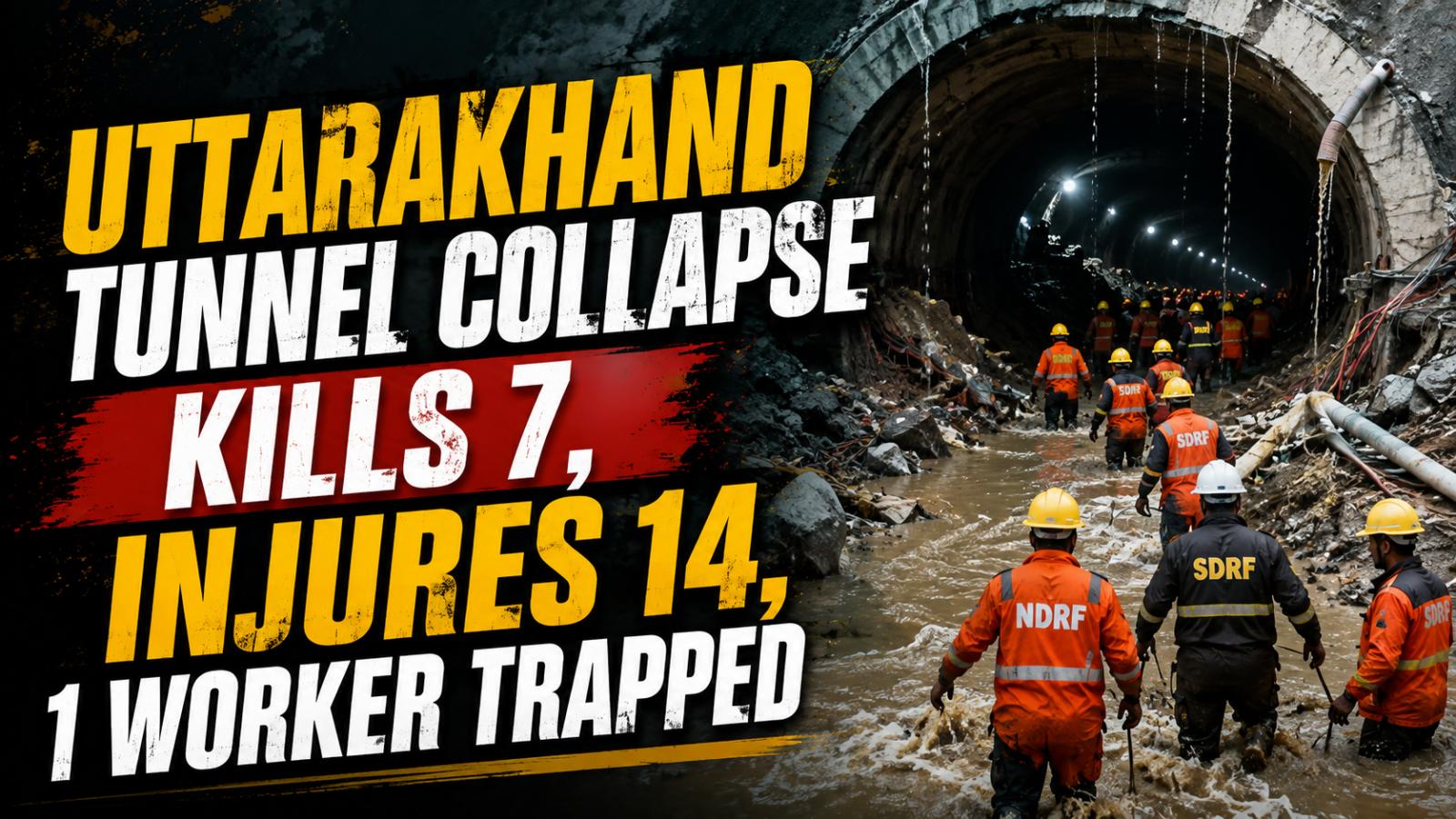 Uttarakhand Tunnel Collapse Kills 7, Injures 14 in Chamoli
