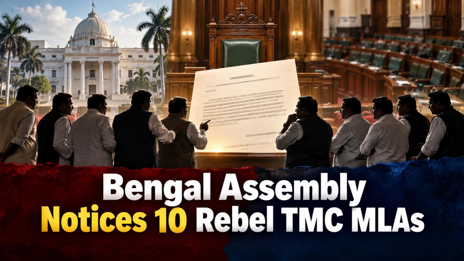 Bengal Assembly Notices 10 Rebel TMC MLAs in Defection Case