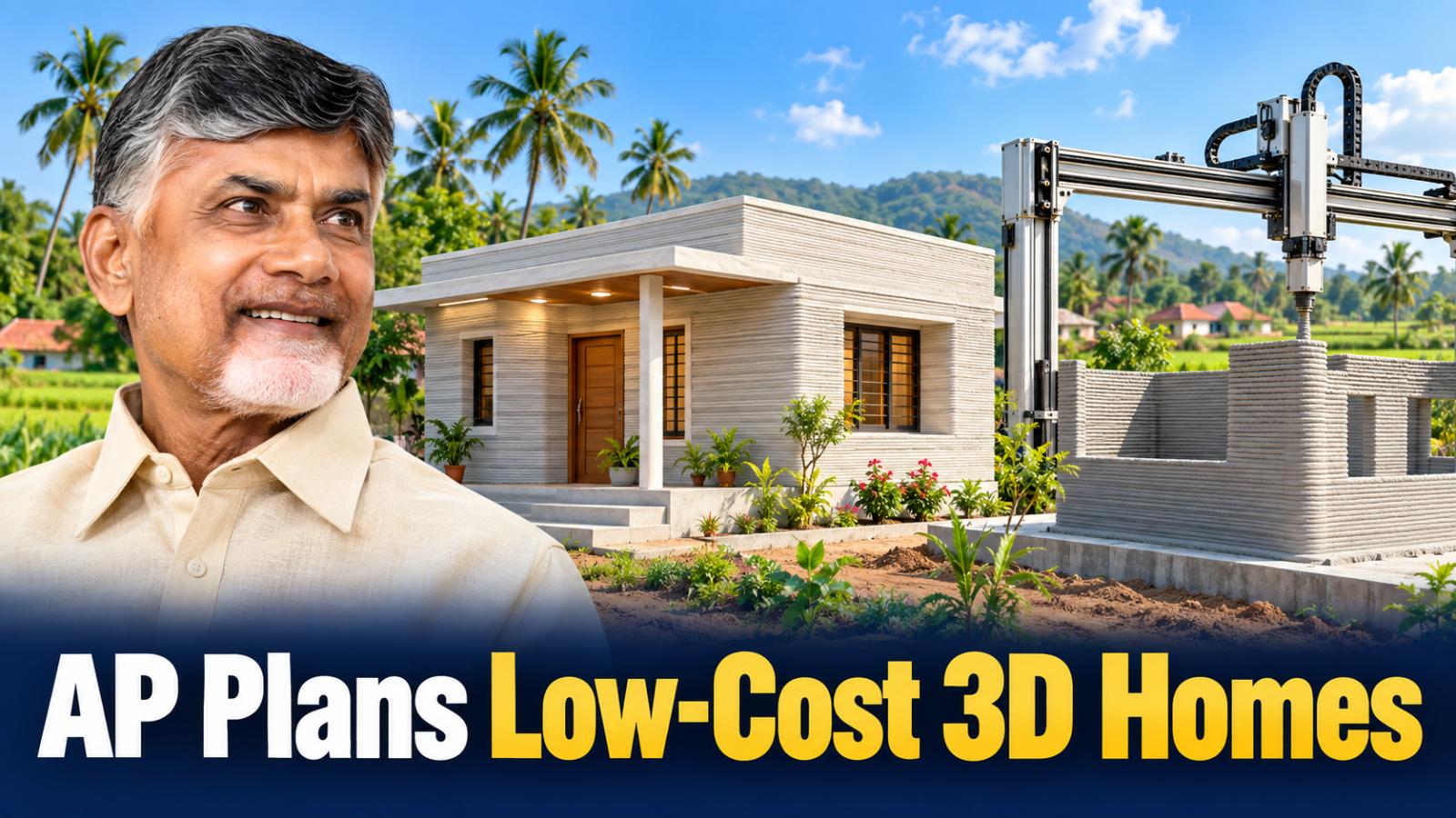 AP Plans Low-Cost 3D Printed Homes in Burripalem Under PMAY-G