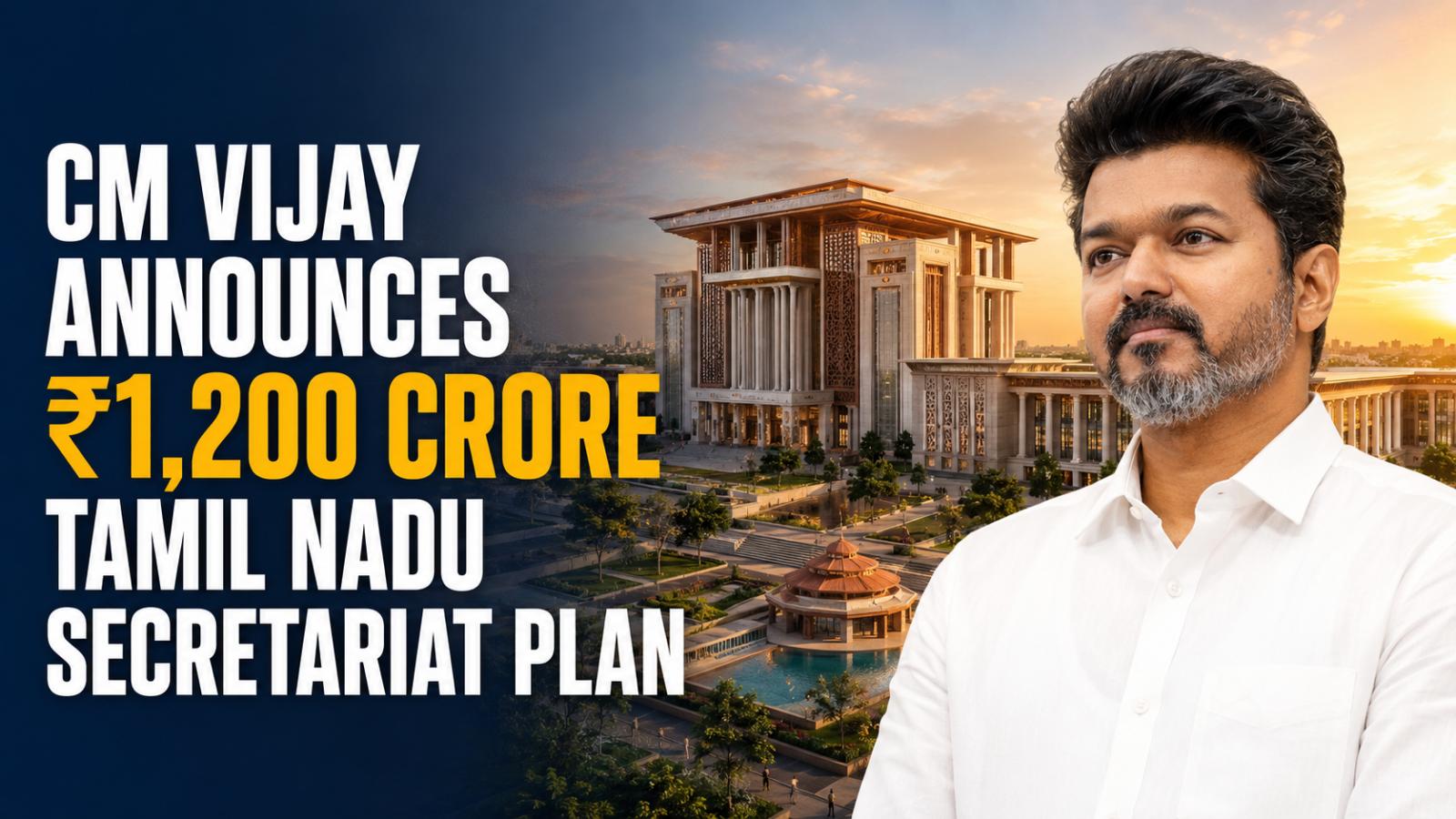 CM Vijay Announces ₹1,200 Crore Tamil Nadu Secretariat Plan