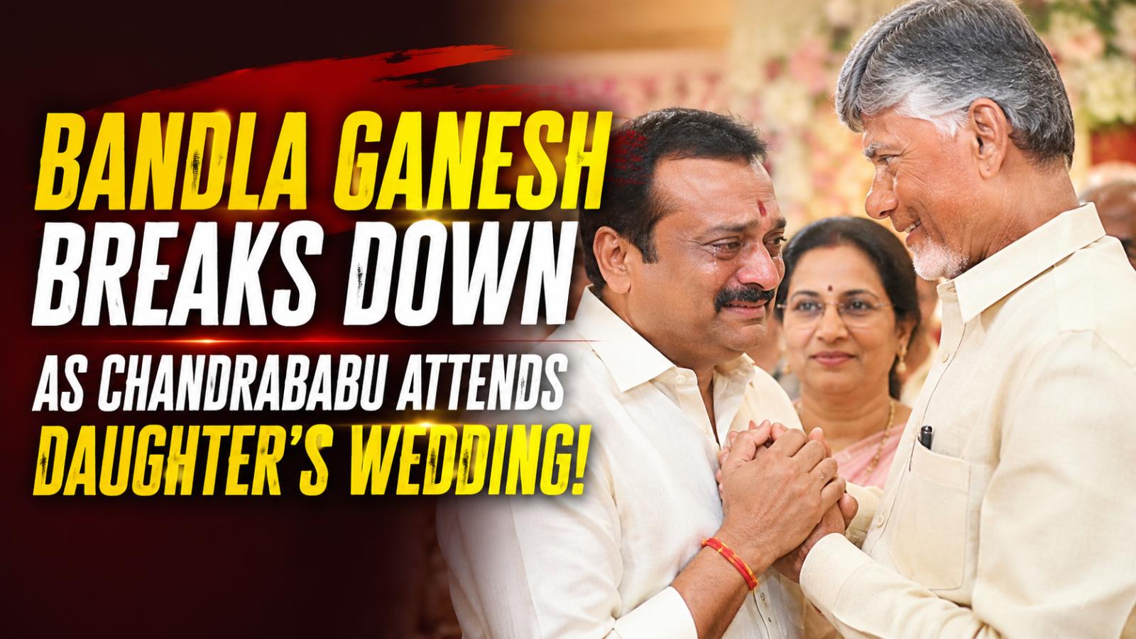 Bandla Ganesh Breaks Down as Chandrababu Attends Daughter’s Wedding