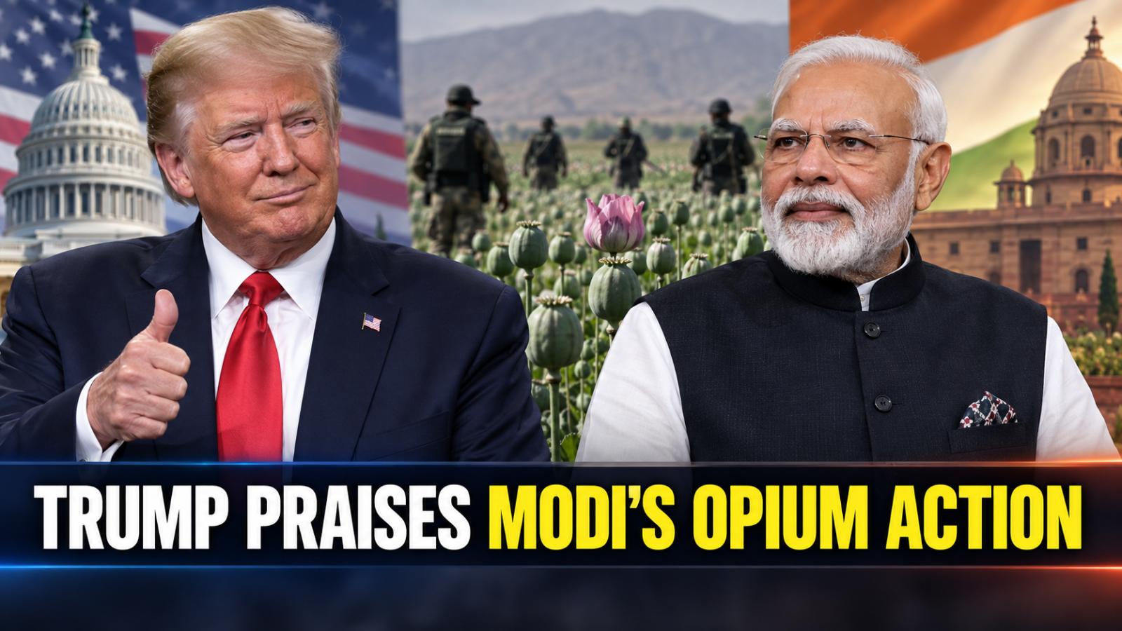 Trump Praises Modi’s Opium Action, India Stays on US Drug List