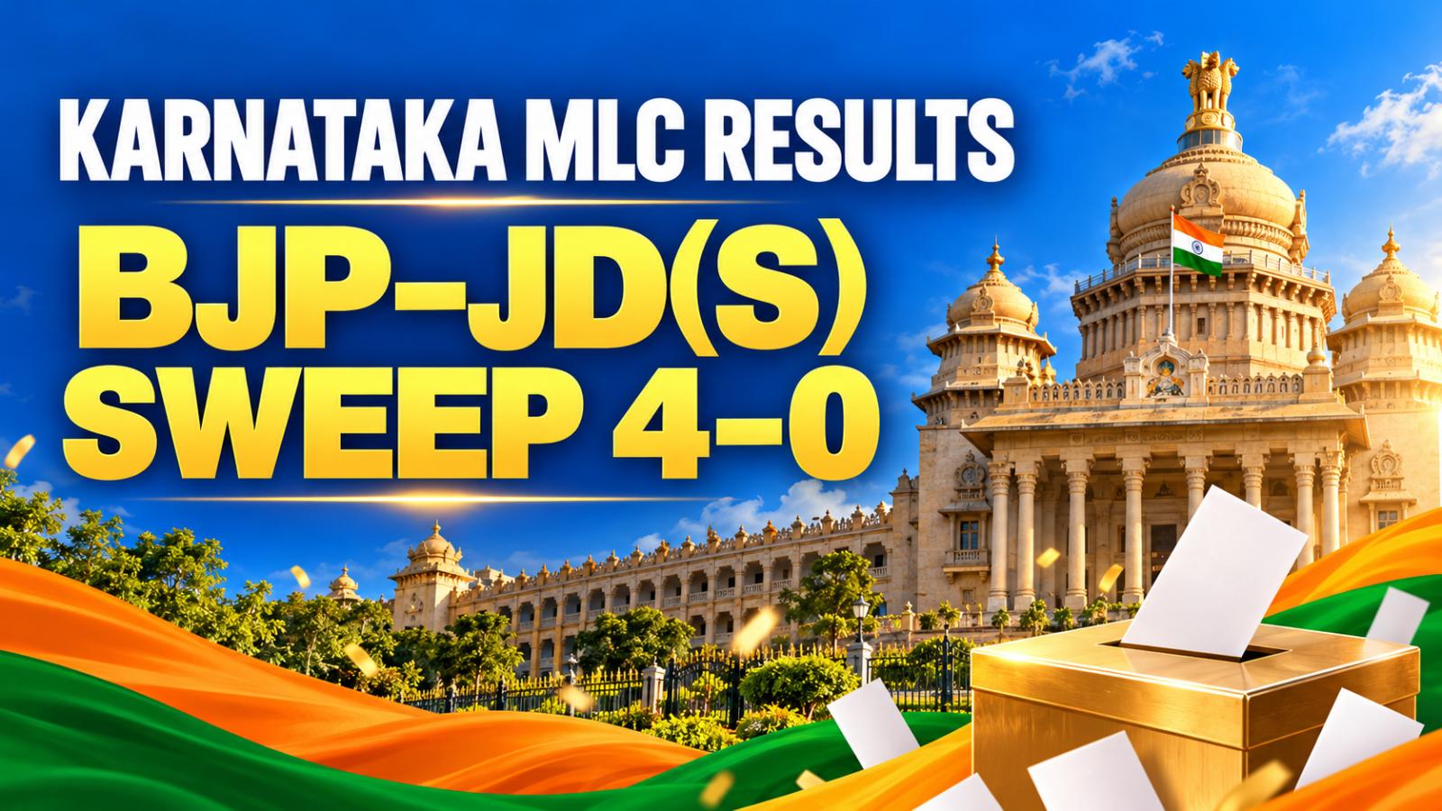 Karnataka MLC Results: BJP-JD(S) Sweep 4 Seats, Congress Loses
