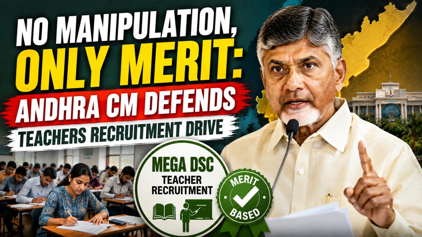 Andhra CM Says Mega DSC Teacher Recruitment Was Merit-Based