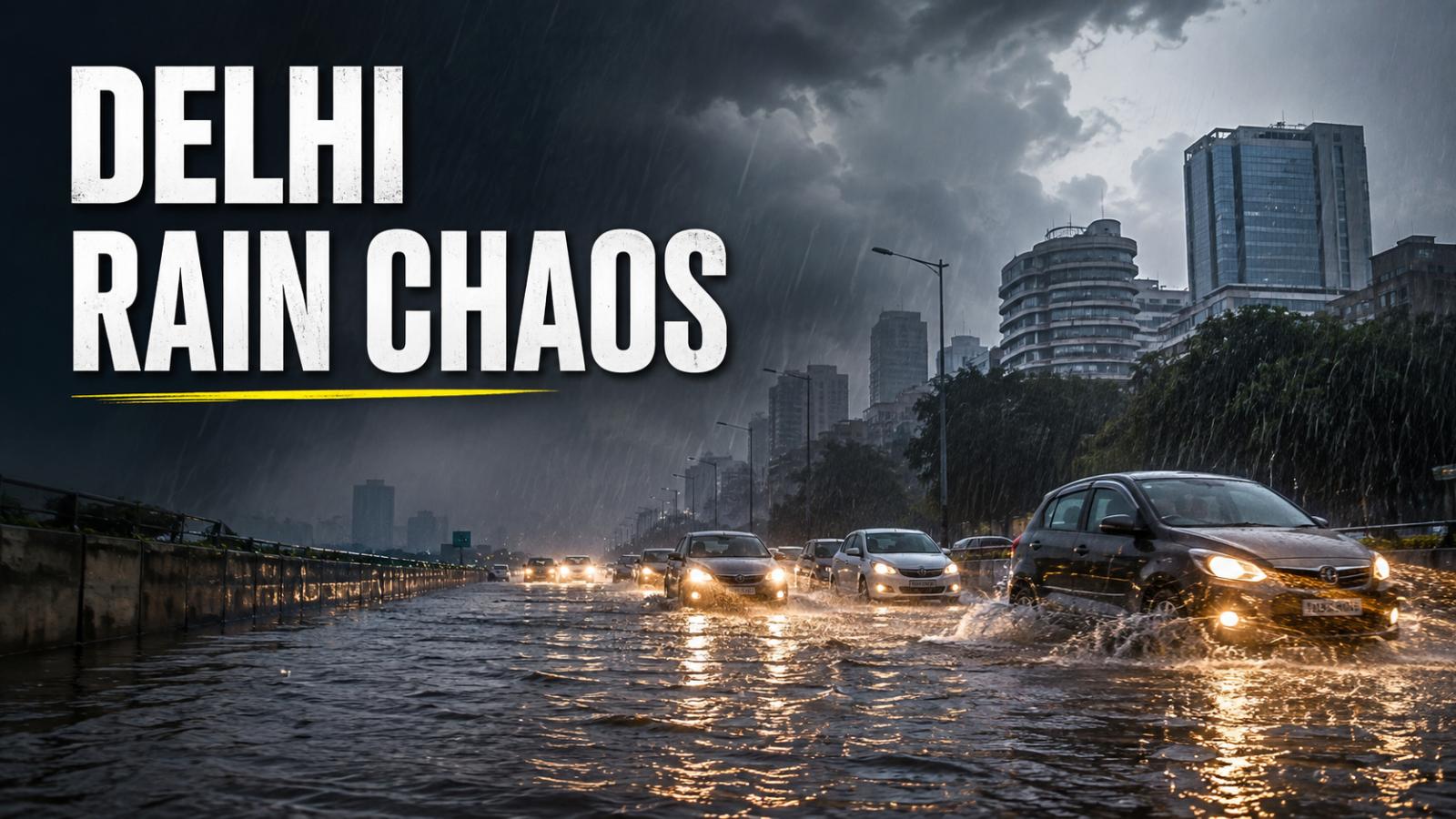 Delhi Rain Triggers Waterlogging; Flights Cancelled and Delayed