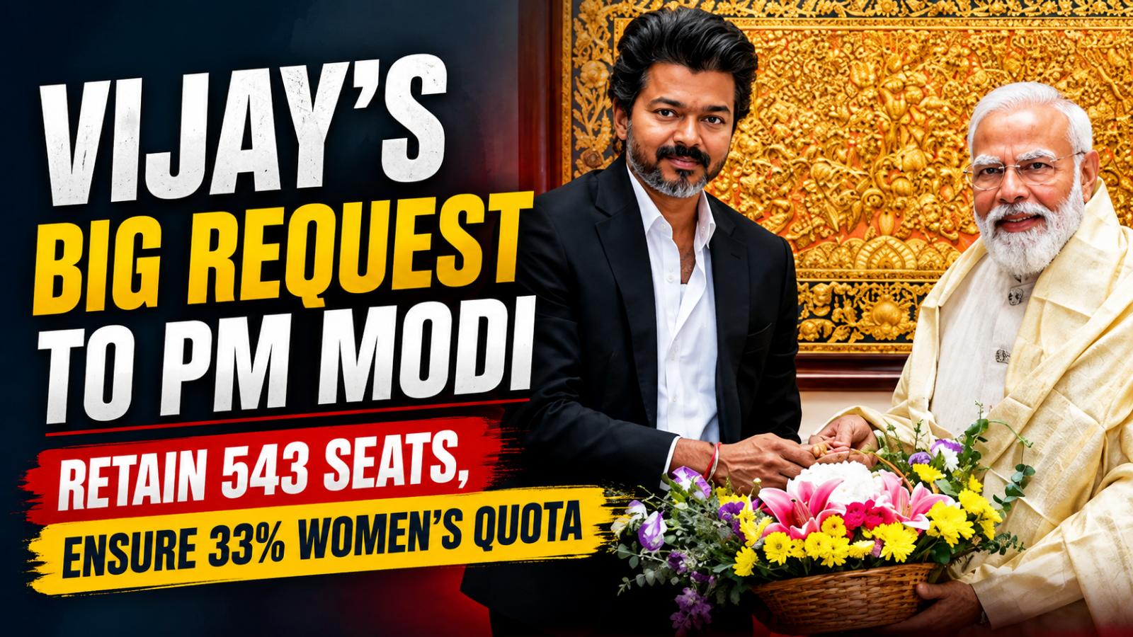 Tamil Nadu CM Vijay Urges PM to Retain 543 Lok Sabha Seats