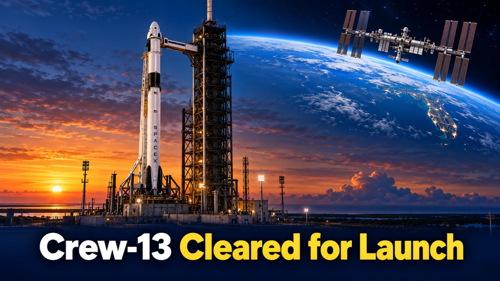 NASA Clears Crew-13 Launch for Six-Month Space Station Mission
