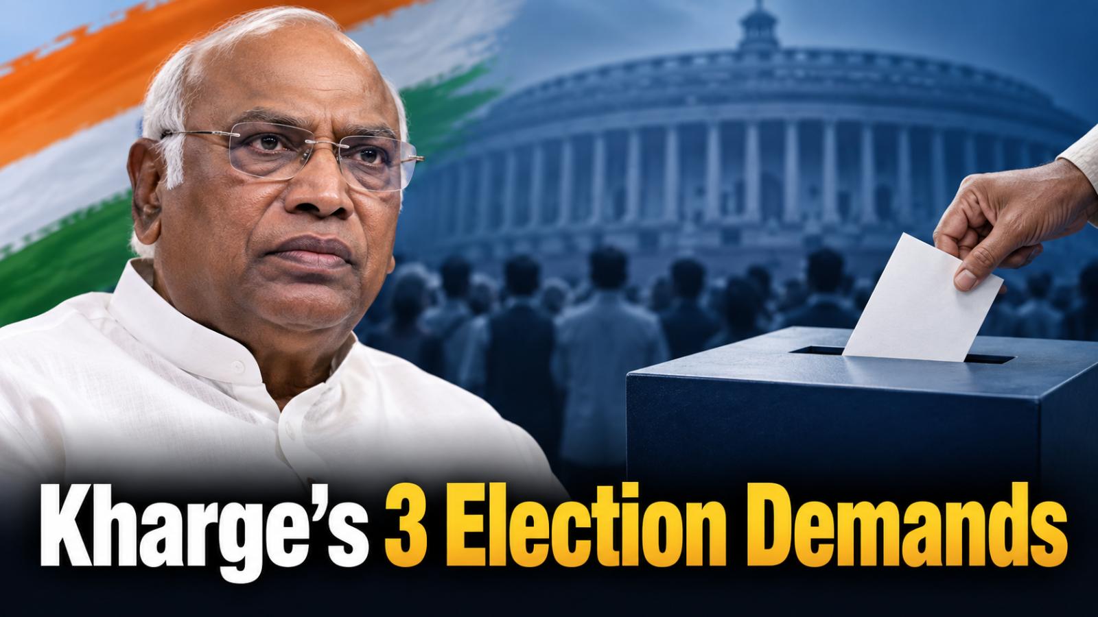Kharge Demands CEC Resignation, SIR Rollback and Ballot Paper Elections