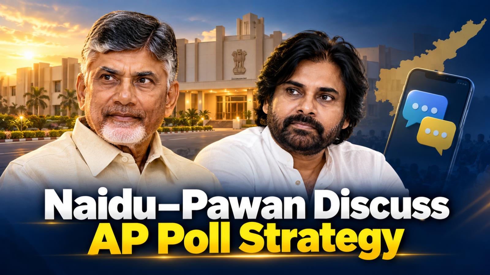 Naidu, Pawan Discuss AP Poll Plans, Alleged Fake WhatsApp Channel