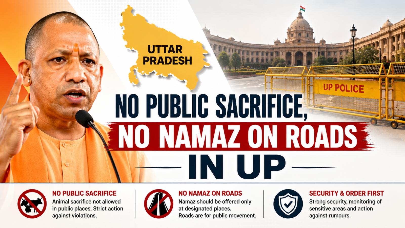 Yogi Adityanath Bakrid Guidelines No Public Sacrifice, No Namaz On Roads In UP