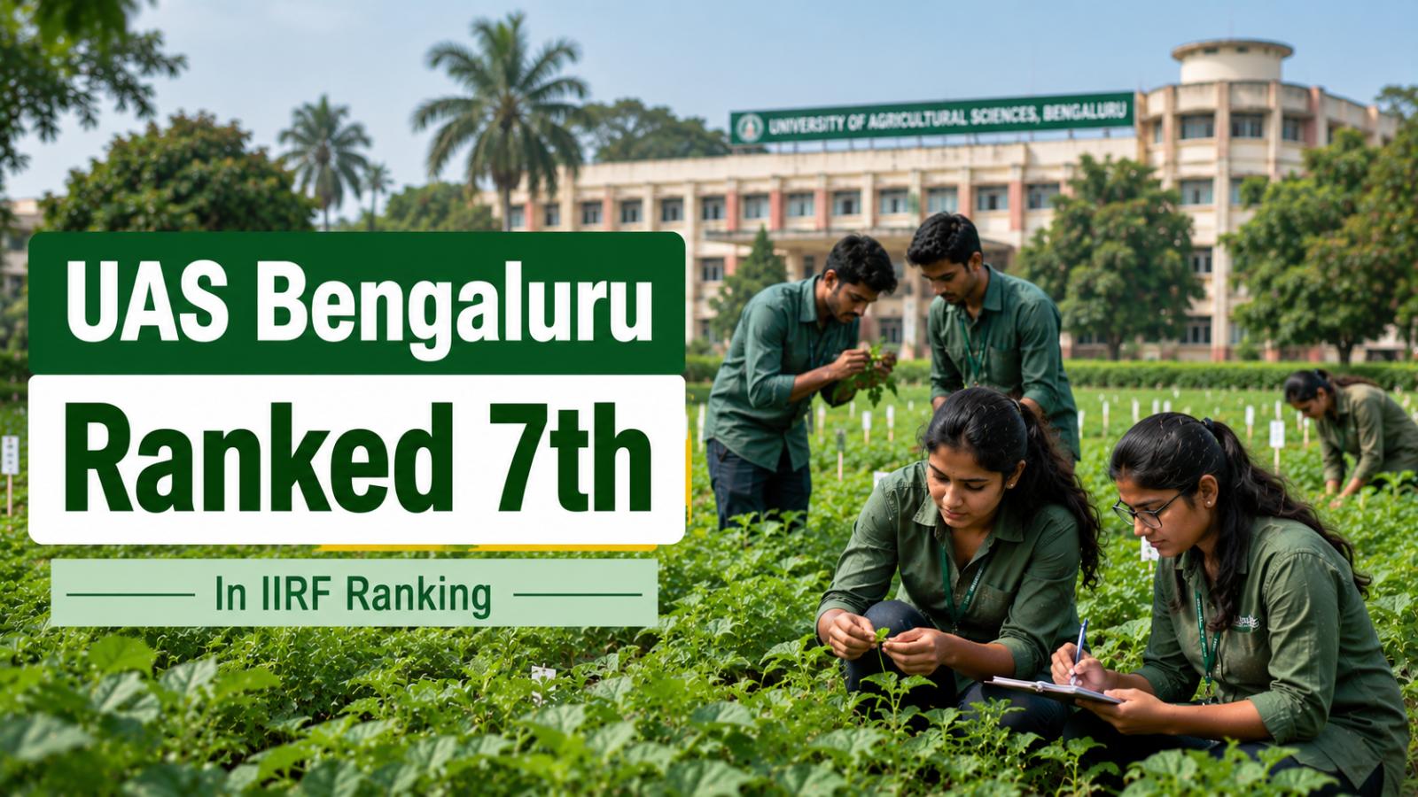 UAS Bengaluru Gets 7th Rank In IIRF List, Tops Karnataka