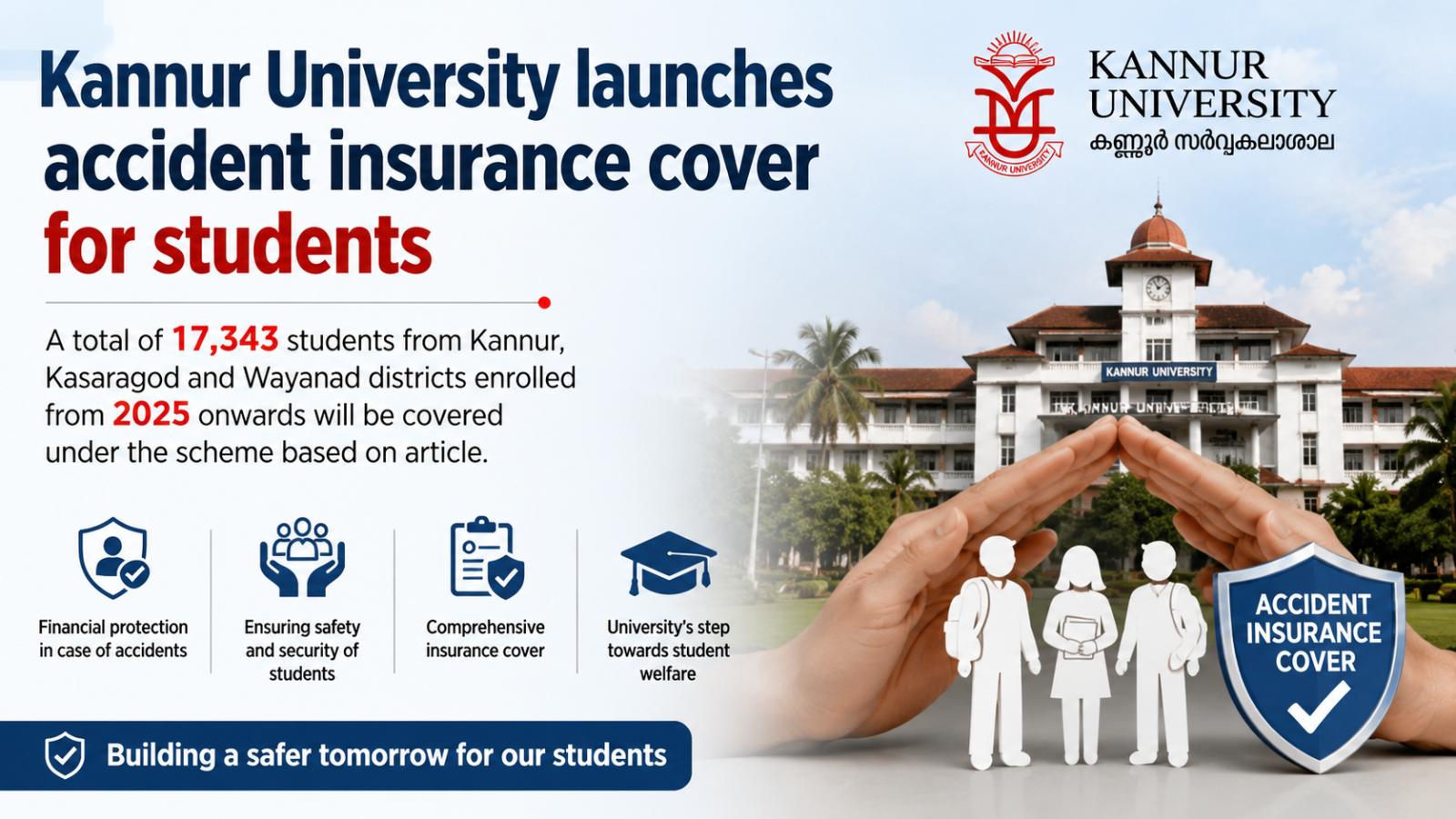 Kannur University Launches Accident Insurance Cover For 17,343 Students