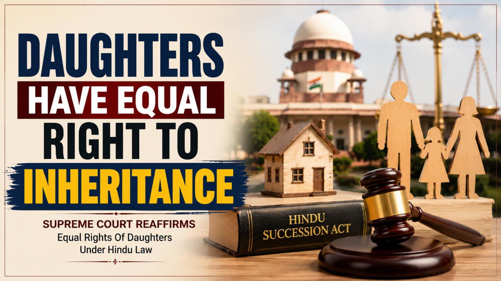 Daughters Have Equal Right To Inheritance Under Hindu Law