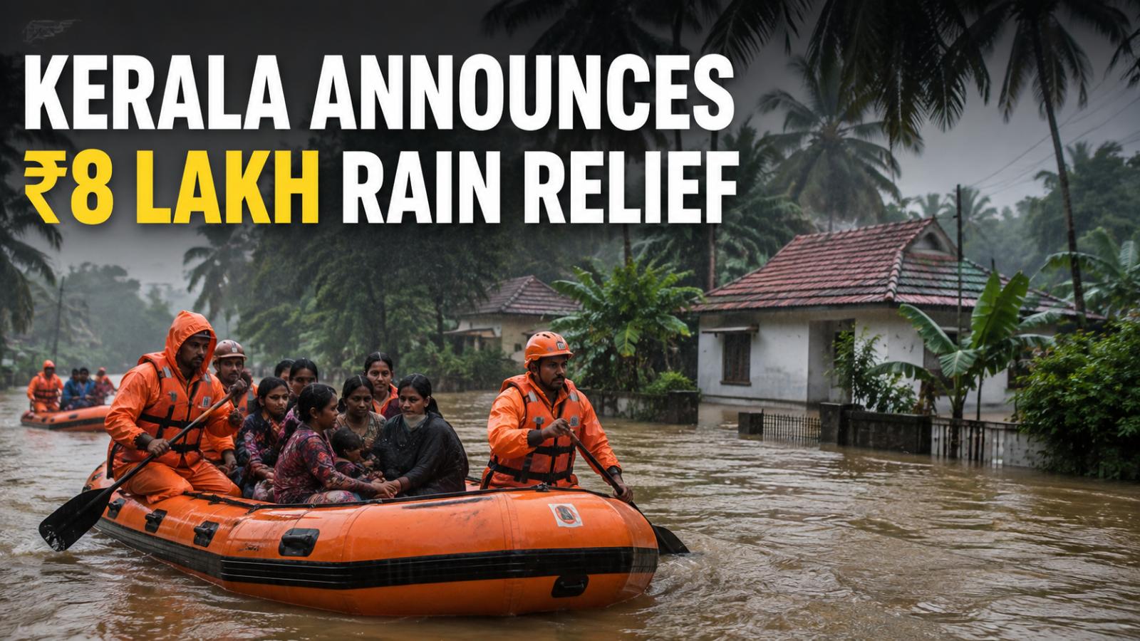 Kerala Rain Havoc: Victims’ Families to Receive ₹8 Lakh Aid