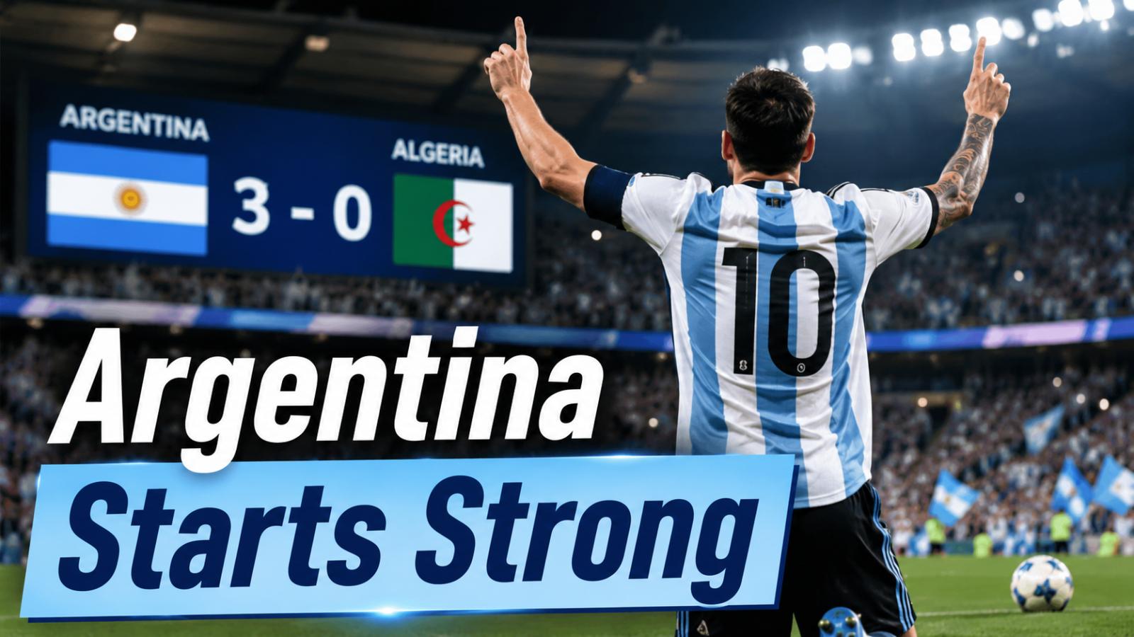 Messi Hat-Trick Powers Argentina To 3-0 Win Over Algeria