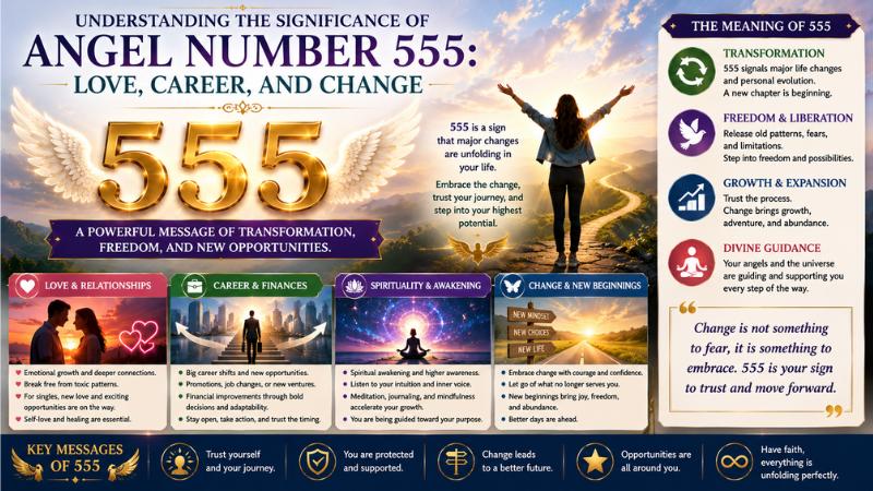 Understanding the Significance of Angel Number 555: Love, Career, and Change