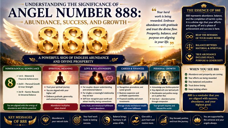 Understanding the Significance of Angel Number 888: Abundance, Success, and Growth