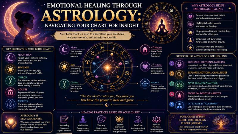 Emotional Healing Through Astrology: Navigating Your Chart for Insight