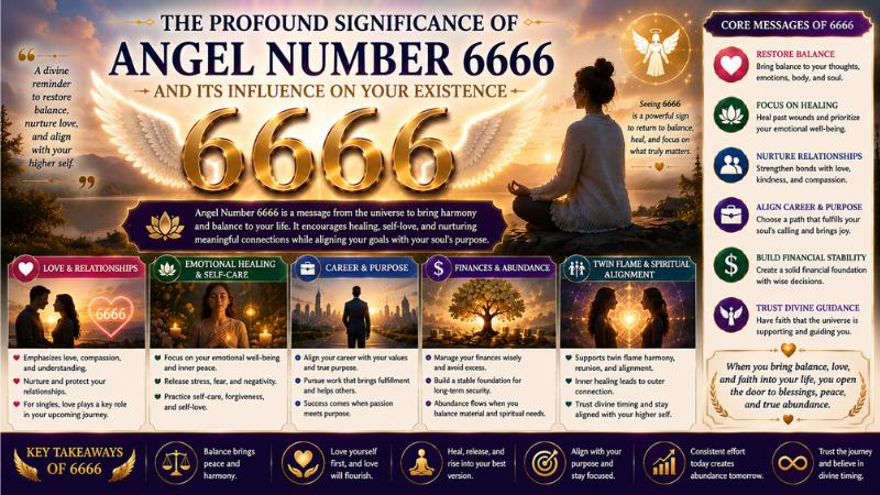 The Profound Significance of Angel Number 6666 and Its Influence on Your Existence