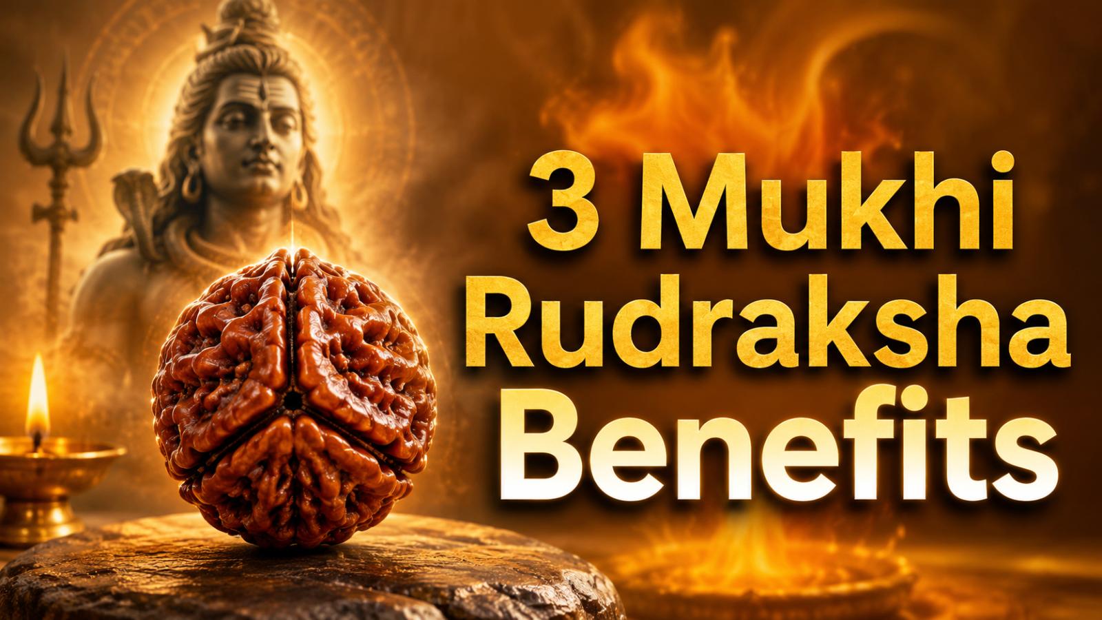 3 Mukhi Rudraksha benefits and how to wear it