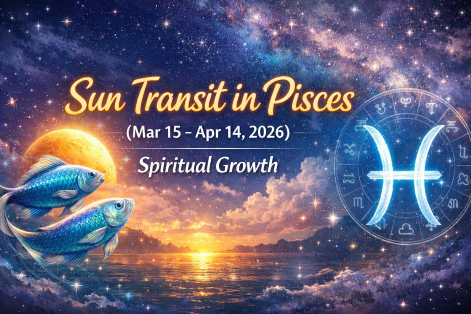 Sun Transit in Pisces (Mar 15 - Apr 14, 2026) Spiritual Growth
