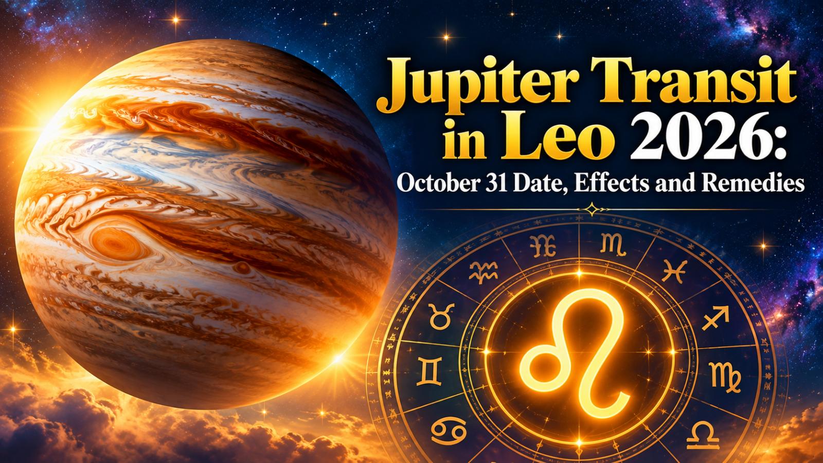 Jupiter Transit in Leo 2026: October 31 Date, Effects and Remedies
