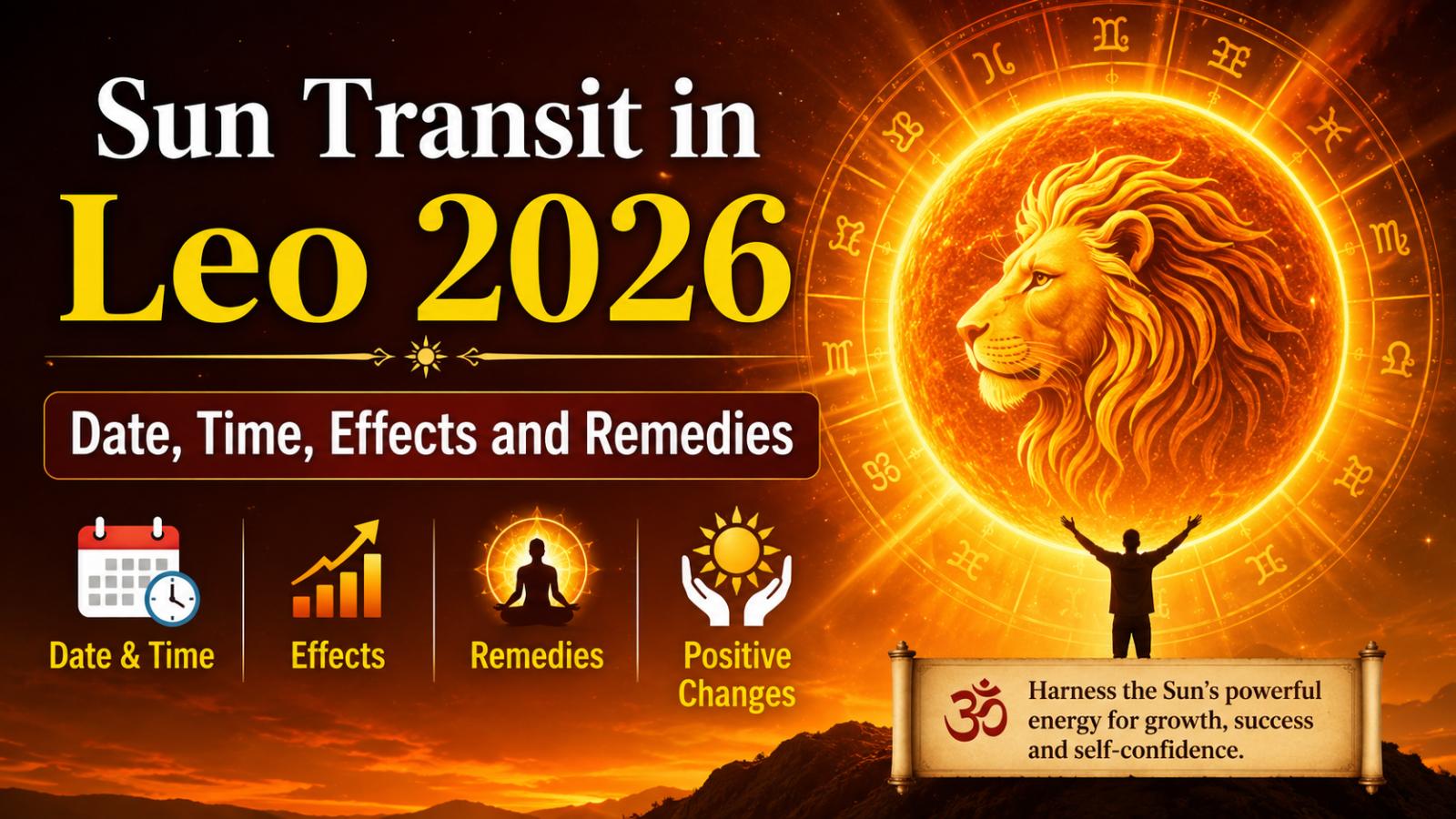 Sun Transit in Leo 2026: Date, Time, Effects and Remedies